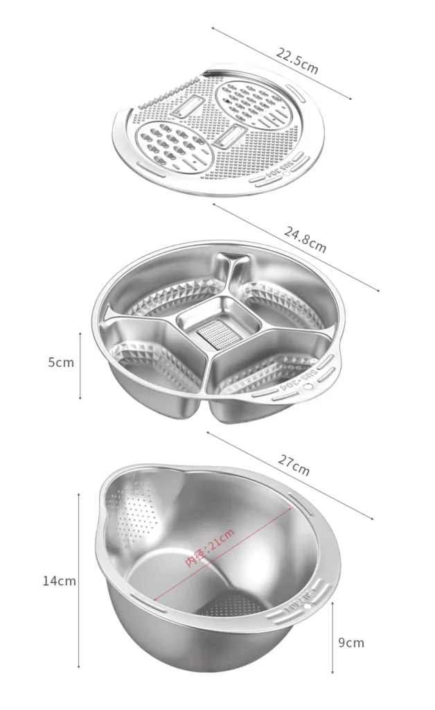 🍚 淘米總漏米？ 🥬 洗菜瀝水好麻煩？ 💧 廚房工具越買越多？ 康寧316L瀝水籃 洗米 洗菜 洗水果 一盆完成 ✨ 不鏽鋼材質 ✨ 大容量設計 ✨ 沖洗快速好整理 家庭廚房必備實用好物！ - 24
