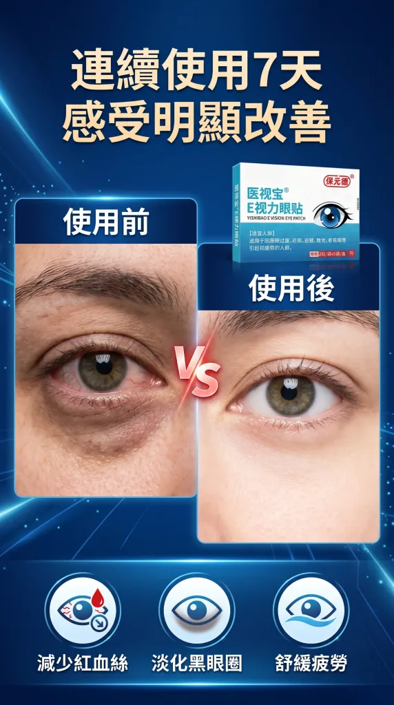 眼睛痠脹、乾澀、疲勞?醫視寳E視力眼貼:一貼舒緩,雙眼重獲清新 - 6