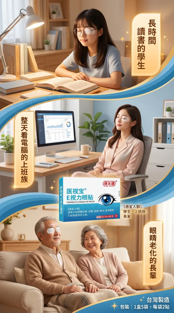 眼睛痠脹、乾澀、疲勞?醫視寳E視力眼貼:一貼舒緩,雙眼重獲清新 - 7